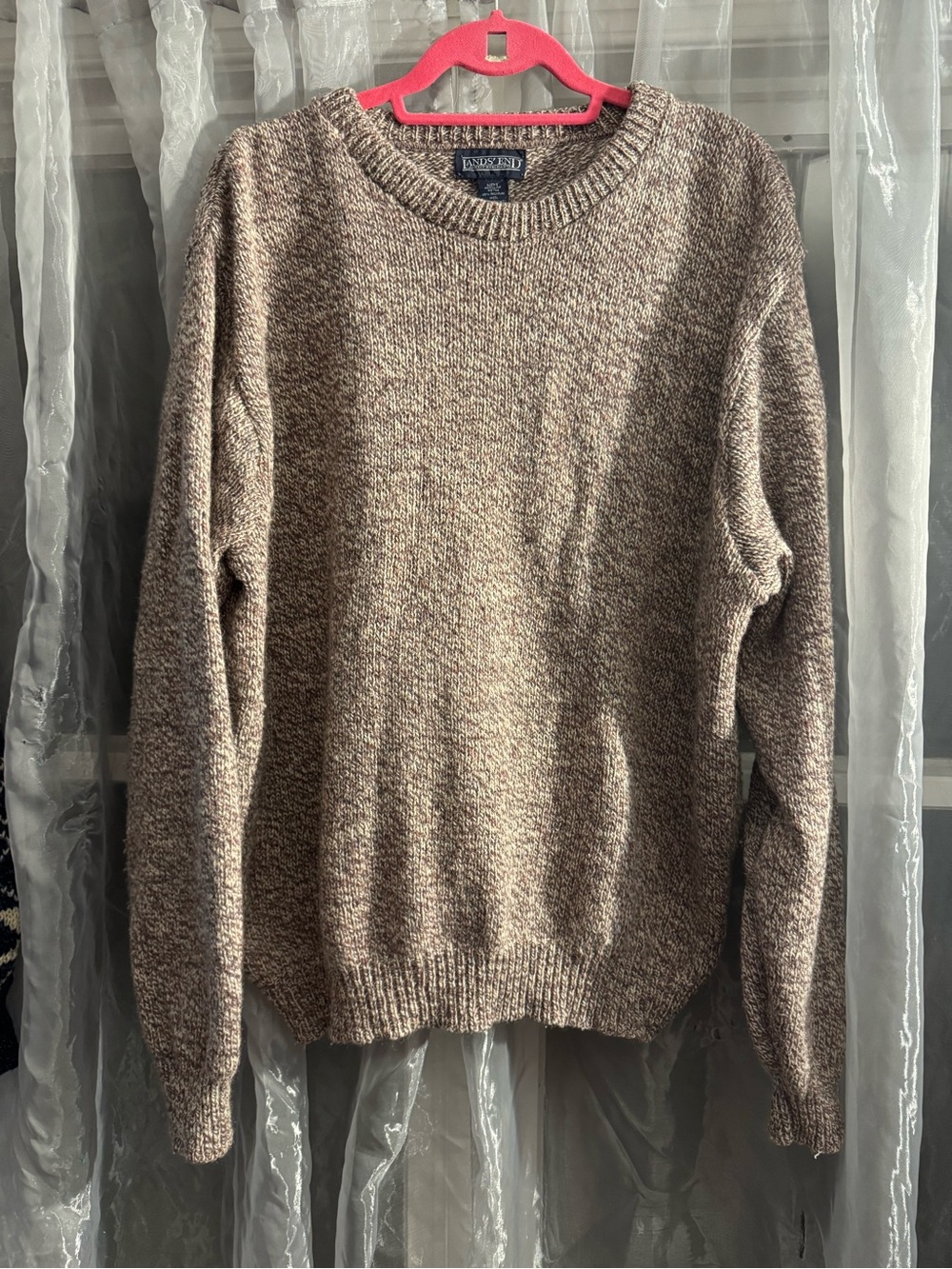 Vintage Lands' End Marbled Wool Blended Crewneck Sweater